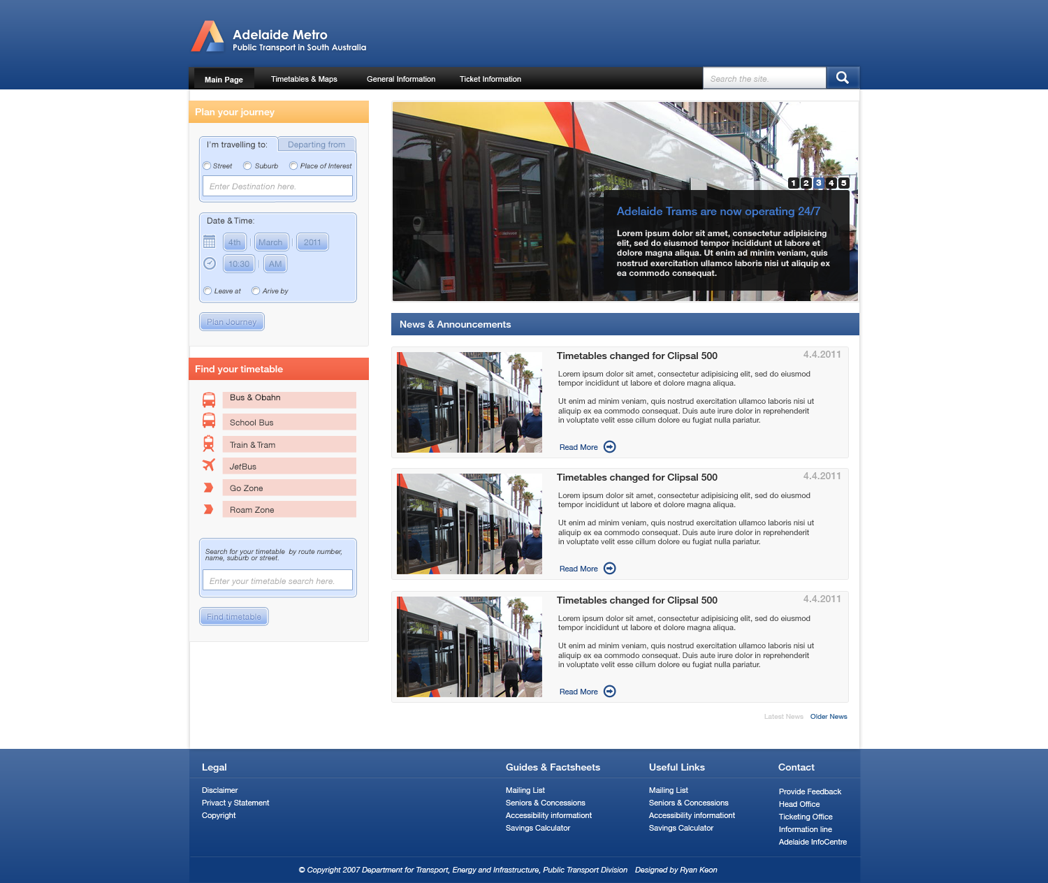 Adelaide Metro redesign