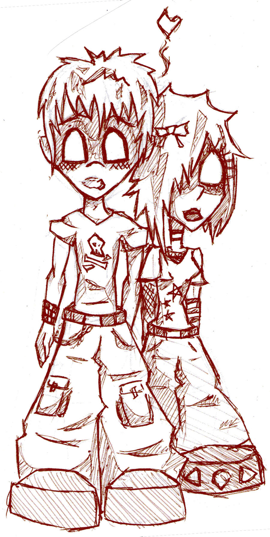 pic Little Goth Doodles zombie goth couple doodle by