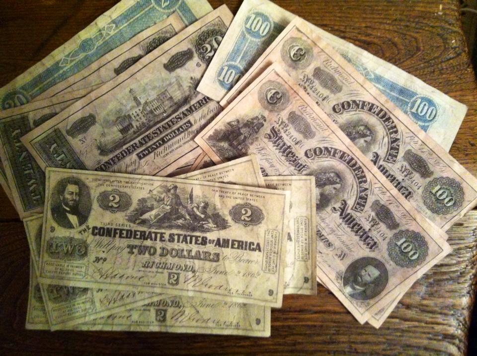 Reproduction Confederate banknotes