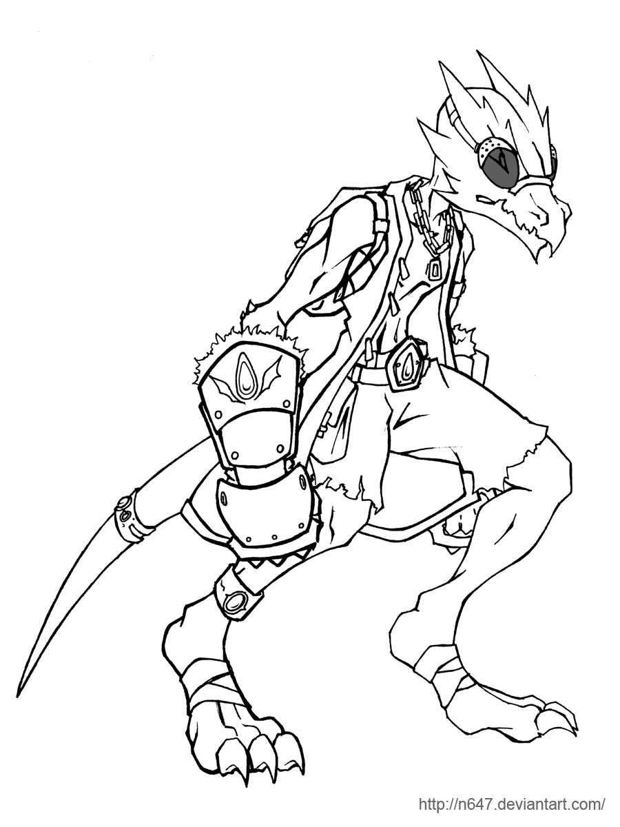 Kobold monk sorceress line art