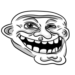Troll Face [TRACED] by OrdinaryCarrot16 on DeviantArt