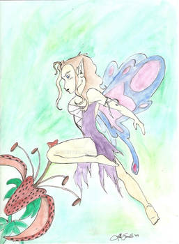 Fairy With a Tiger Lily