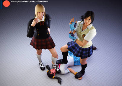 School girl fight club - Lili and Asuka