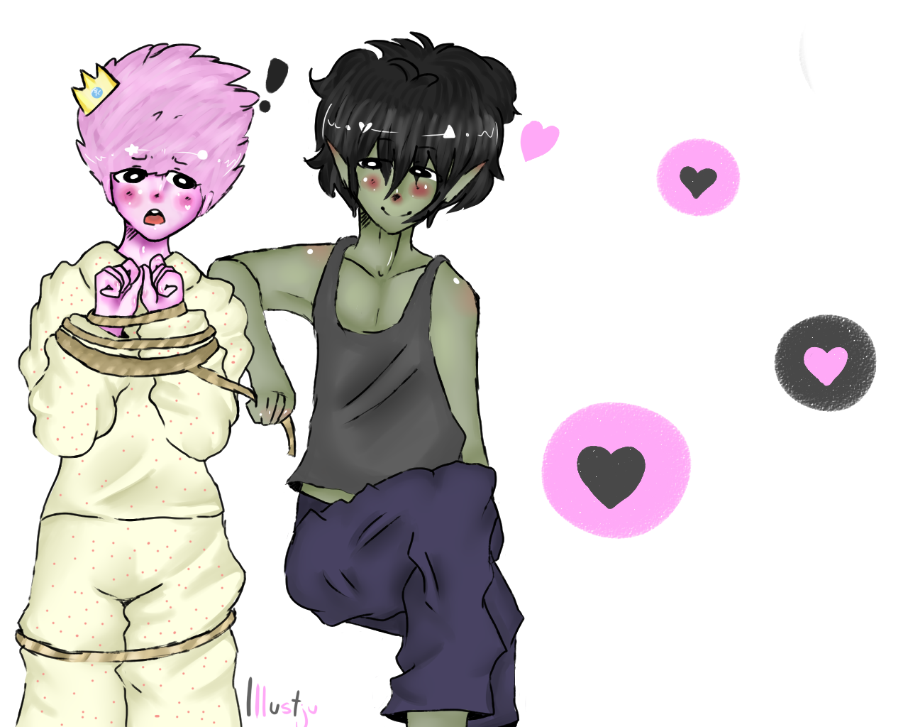 Marshall Lee X Prince Gumball by IllustJu on DeviantArt