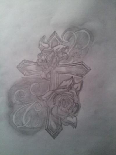 Cross and Roses