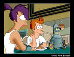 Leela, Fry and Bender by ShearerM4