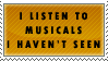 Listening to Musicals Stamp