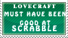 Lovecraftian Scrabble Stamp