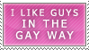 The Gay Way -Guys- Stamp
