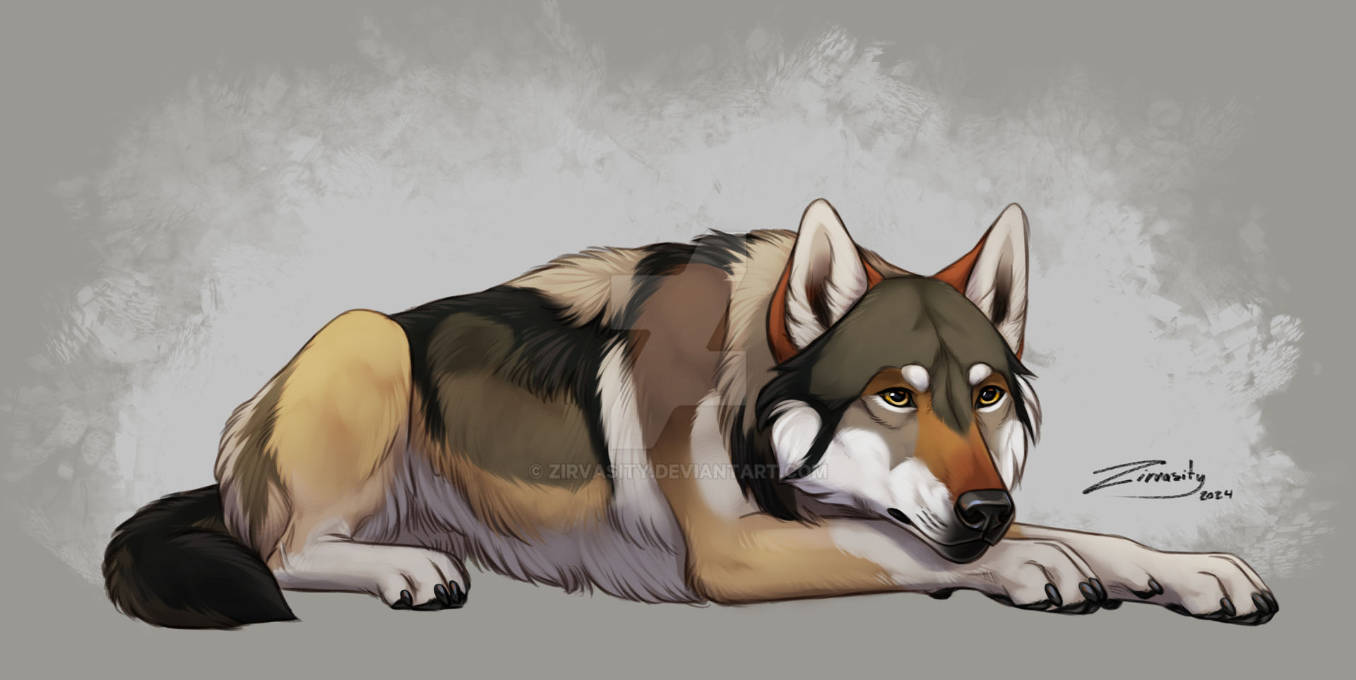 Calm wolf by Zirvasity on DeviantArt