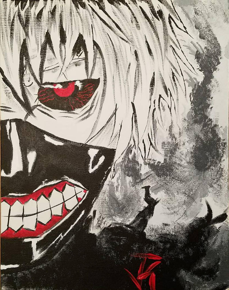 Acrylic Painting Of Ken Kaneki By Dylankinseyart On Deviantart Acrylic Painting Of Ken Kaneki By Dylankinseyart On Deviantart