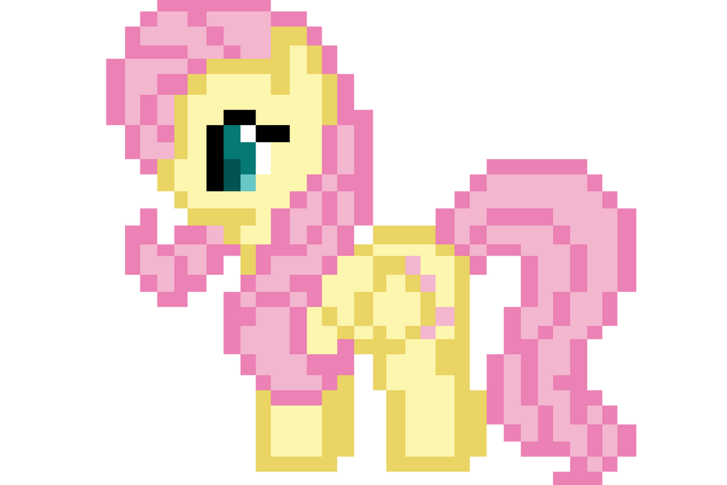 Pixel Pony - Fluttershy by Lemopav on DeviantArt