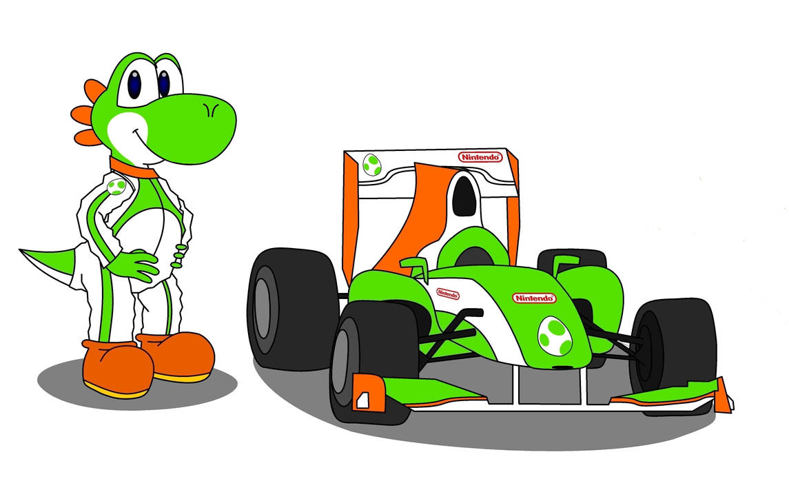 Yoshi and a Formula One : Late October 2012 by AlexYo63 on DeviantArt