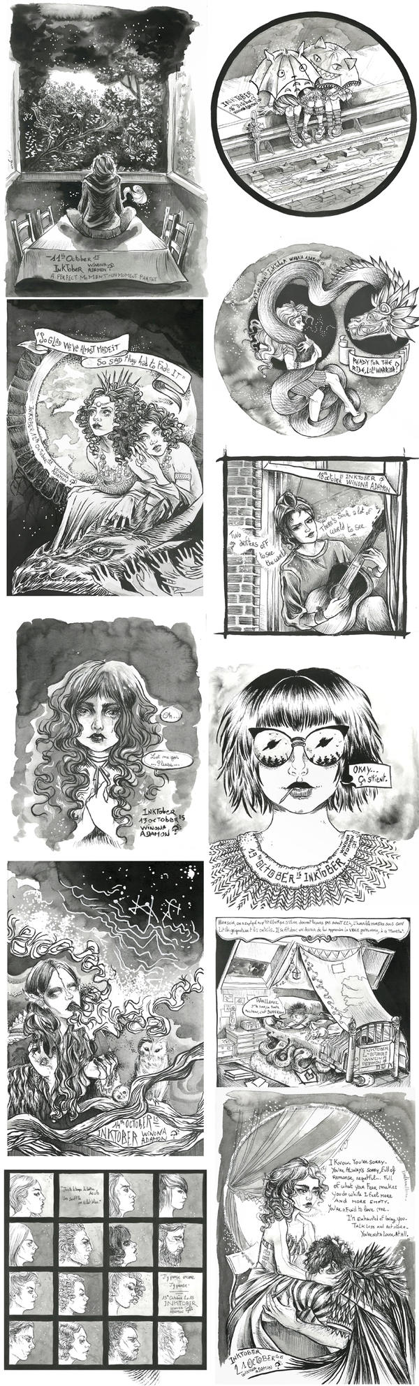 Inktober 11-21 by winona-adamon