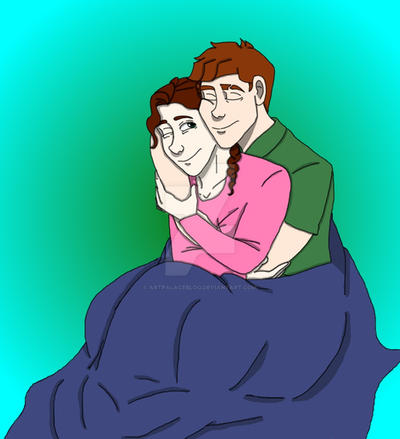 Cuddling In Blanket by ArtPalaceBlog on DeviantArt