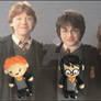 Harry Potter, Ron, and Hermione Chibi Charms