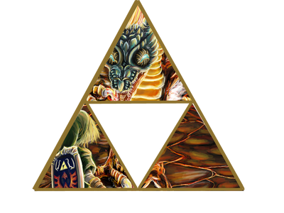 Link Volvagia Triforce Sticker Design