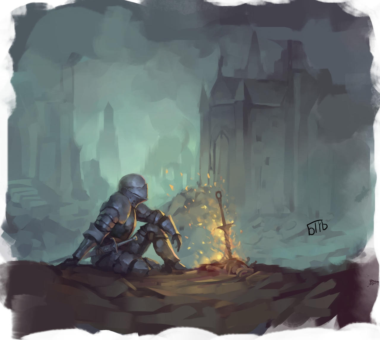 Displate Limited Edition - Dark Souls - A Moment's Respite 949 Displate Limited Edition - Dark Souls - A Moment's Respite 949