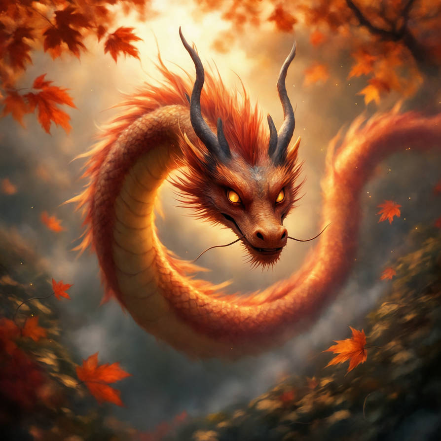 Fall Dragon Background Autumn dragon by Ringeltree on DeviantArt