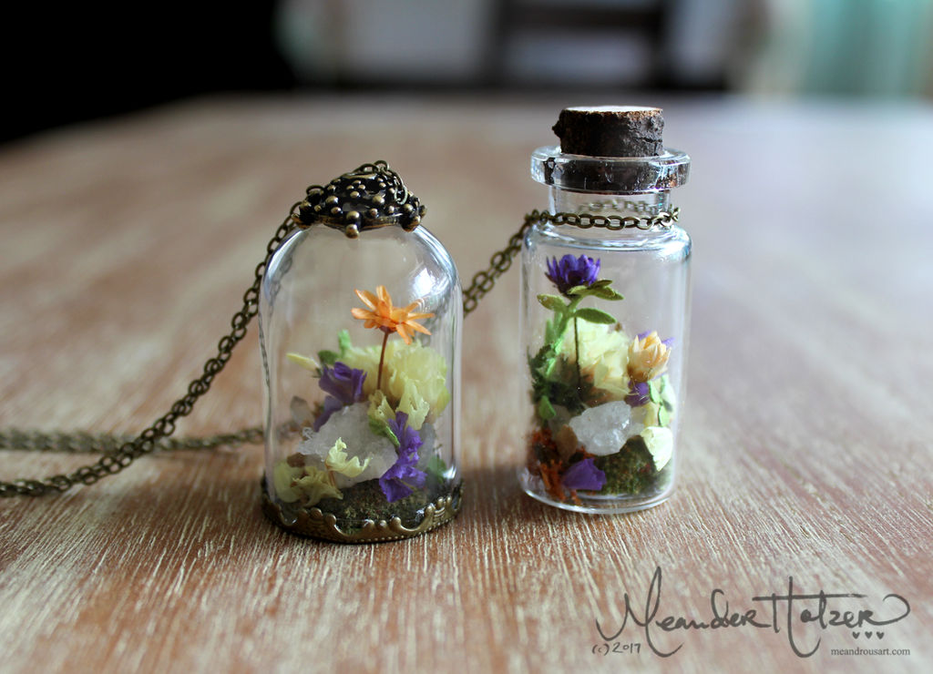 Crystal Garden Necklaces (with DIY video) by MeandrousArt