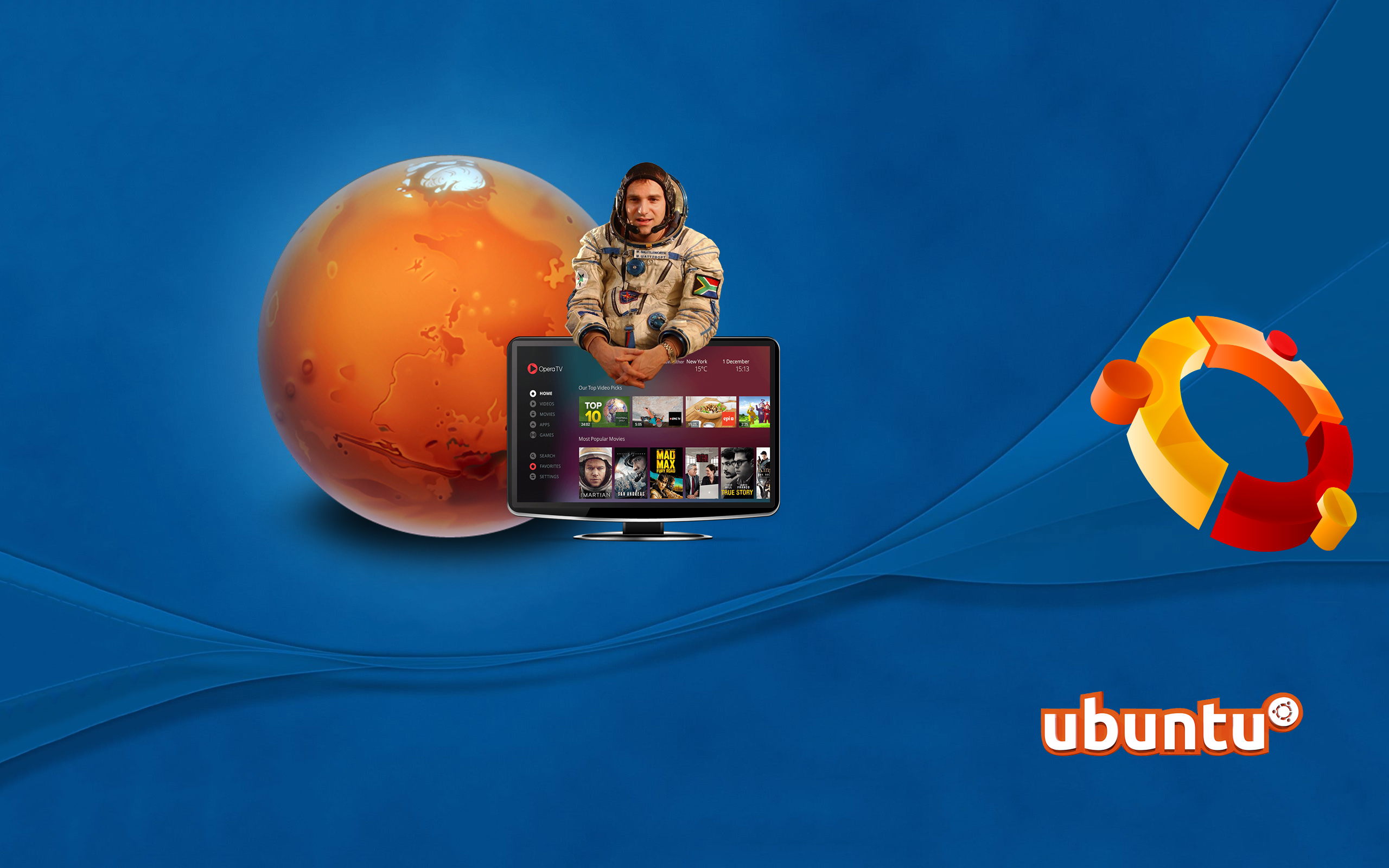 Ubuntu and Mark Shuttleworth, wallpaper