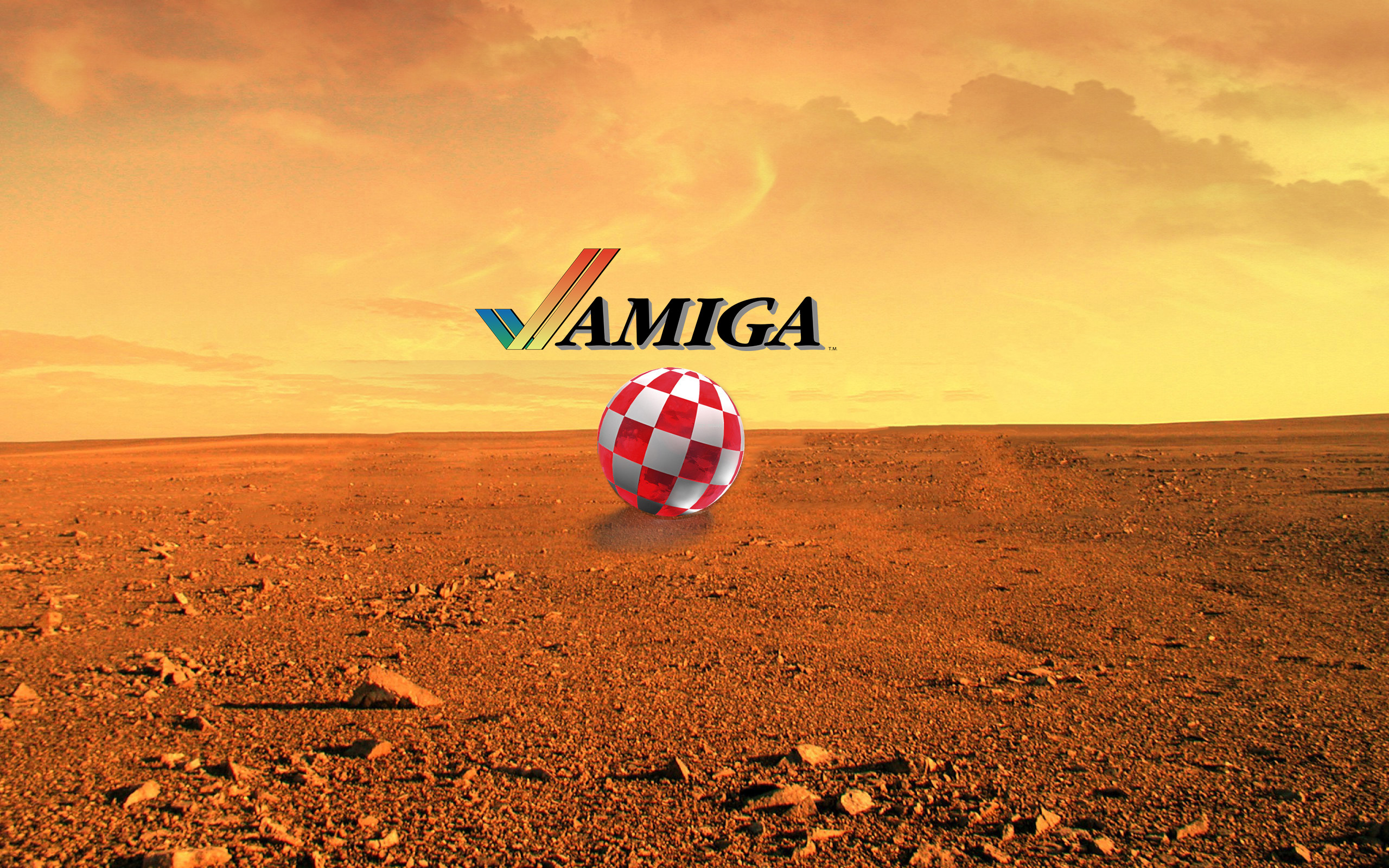 AmigaOS Boing Ball on Mars, wallpaper
