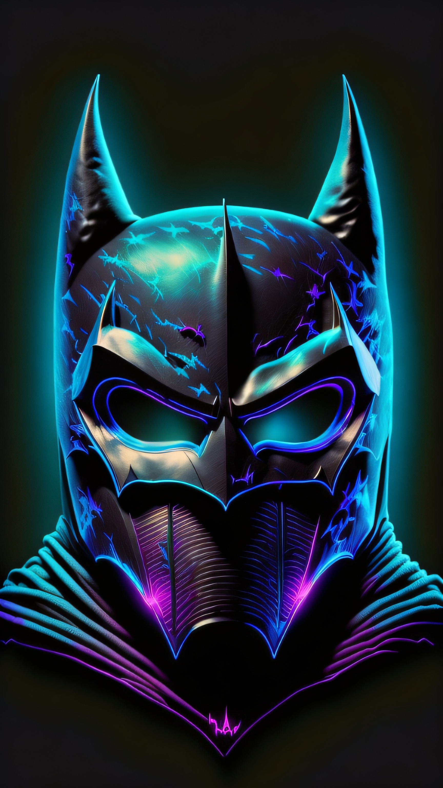 Batman Wallpaper 4K, Colorful art, AI art