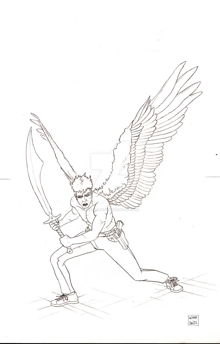 Winged Man Color Winged Man with Scimitar Pencils by Jason-Lenox on DeviantArt