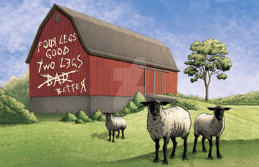 Animal Farm Sheep Expanded Landscape