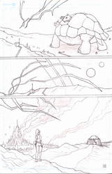 Lords of the Cosmos Issue #5 Revised Pencil Page 9