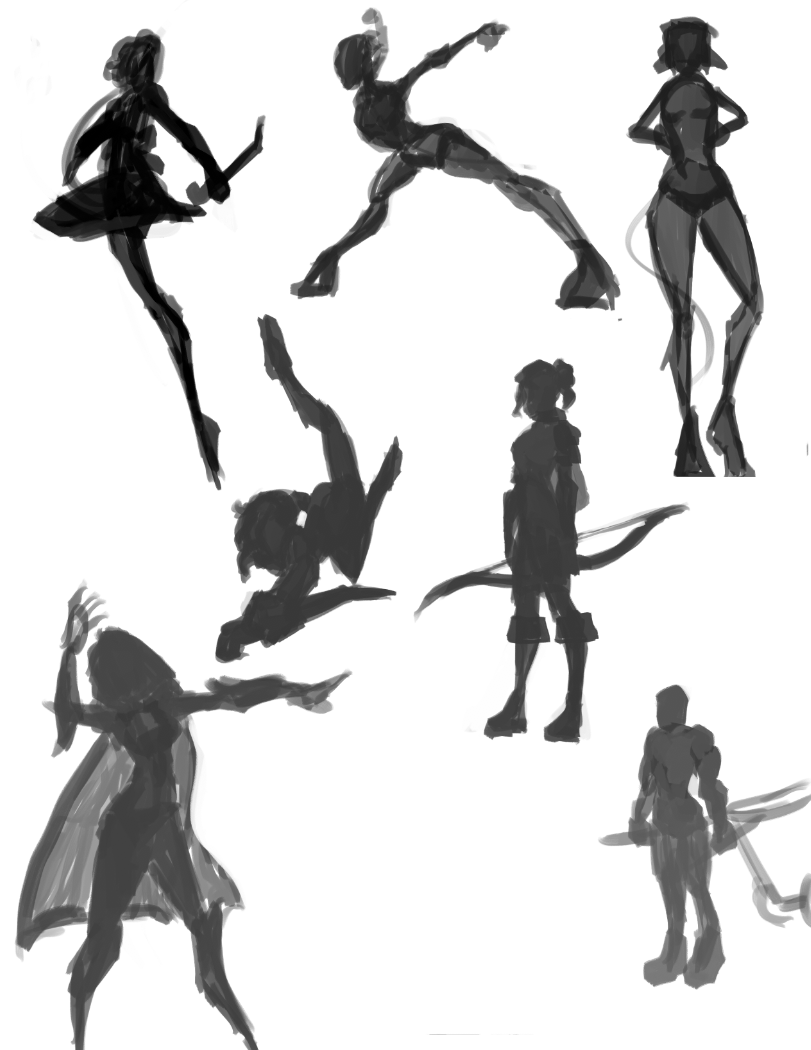 silhouette doodles