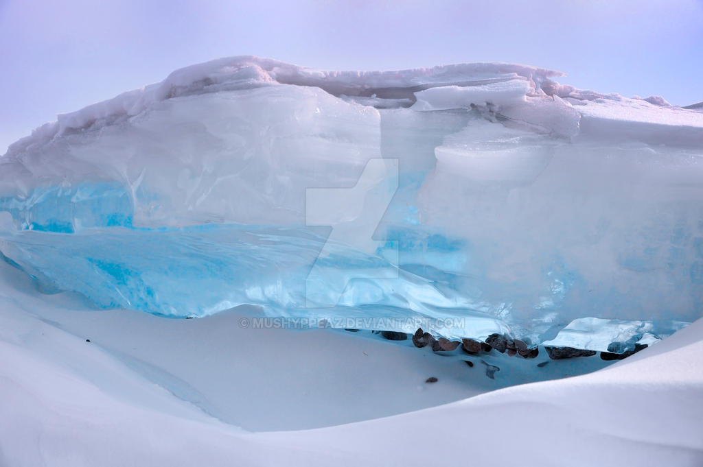 Blue ice of Lake Baikal