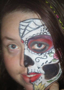 Sugar skull half mask