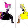 Jinx And Terra Sits On Raven n Starfire Side View