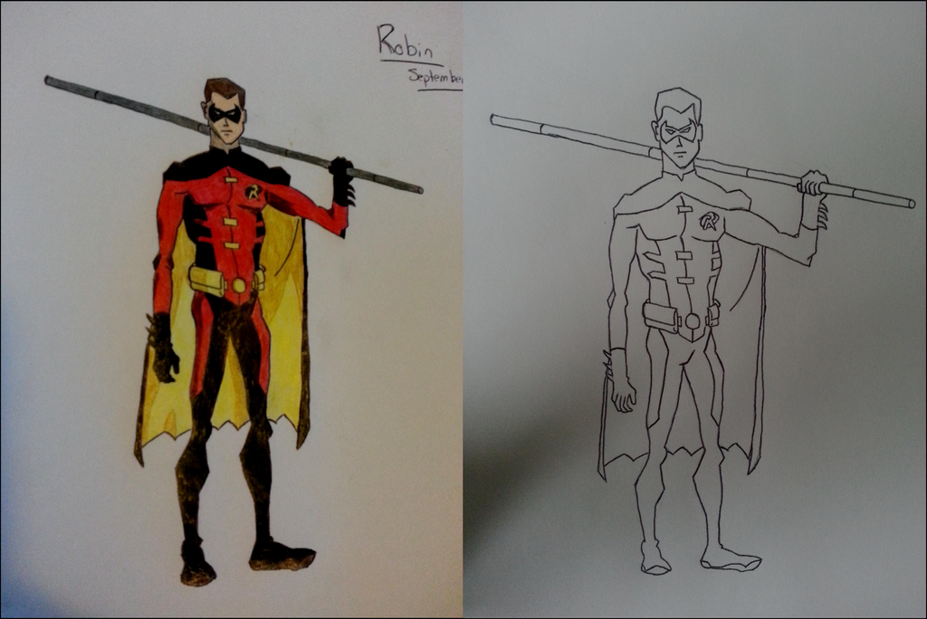 Robin Outline and Coloring by LeeGodfrey on DeviantArt