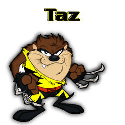 Taz as Wolverine