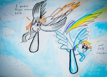 Contest entry, Metis and Rainbow Dash