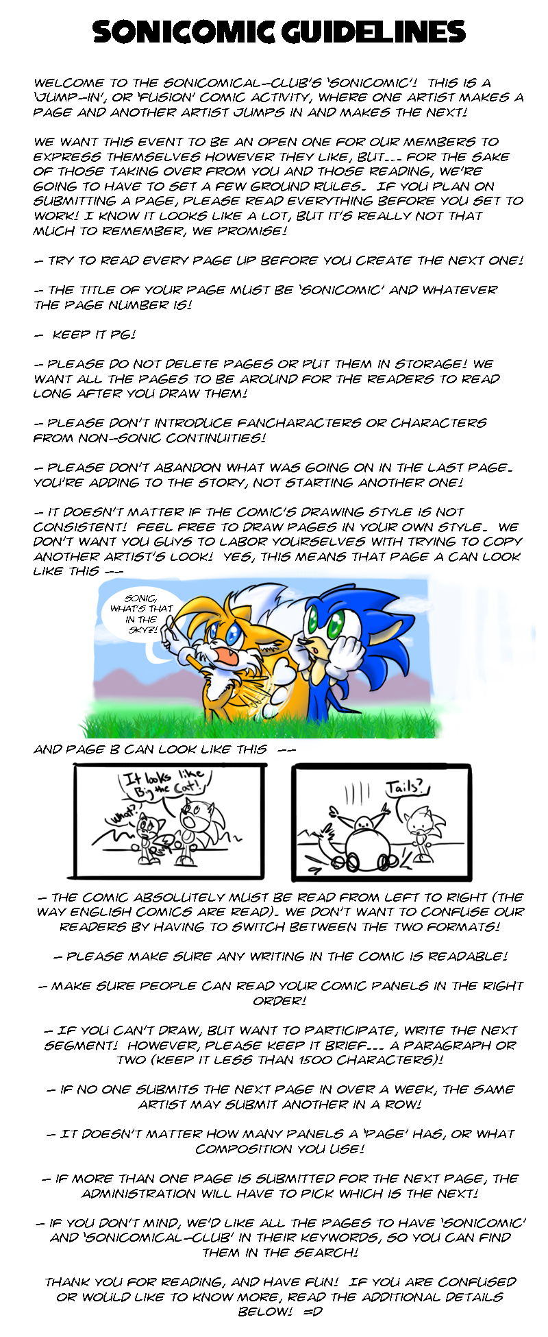 Sonicomic Guidelines