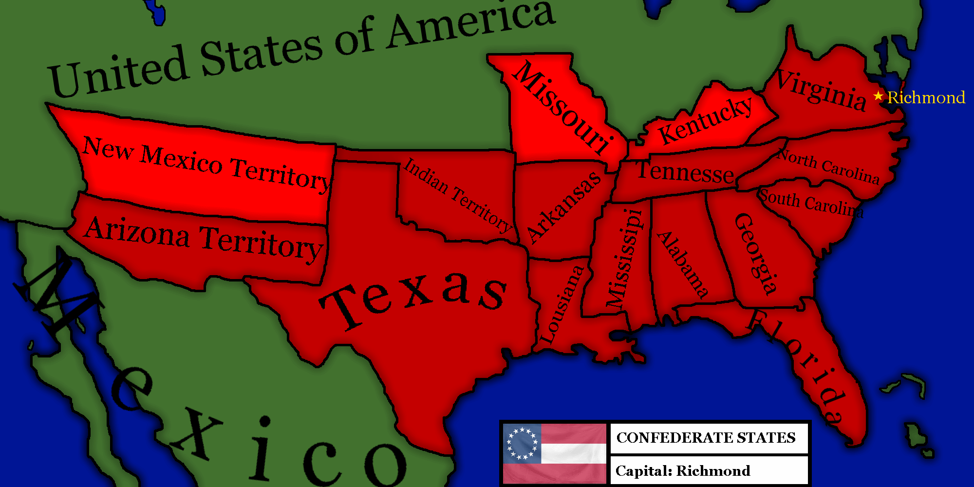 Map of Confederate States of America by VictaeMaps on DeviantArt Map of Confederate States of America by VictaeMaps on DeviantArt