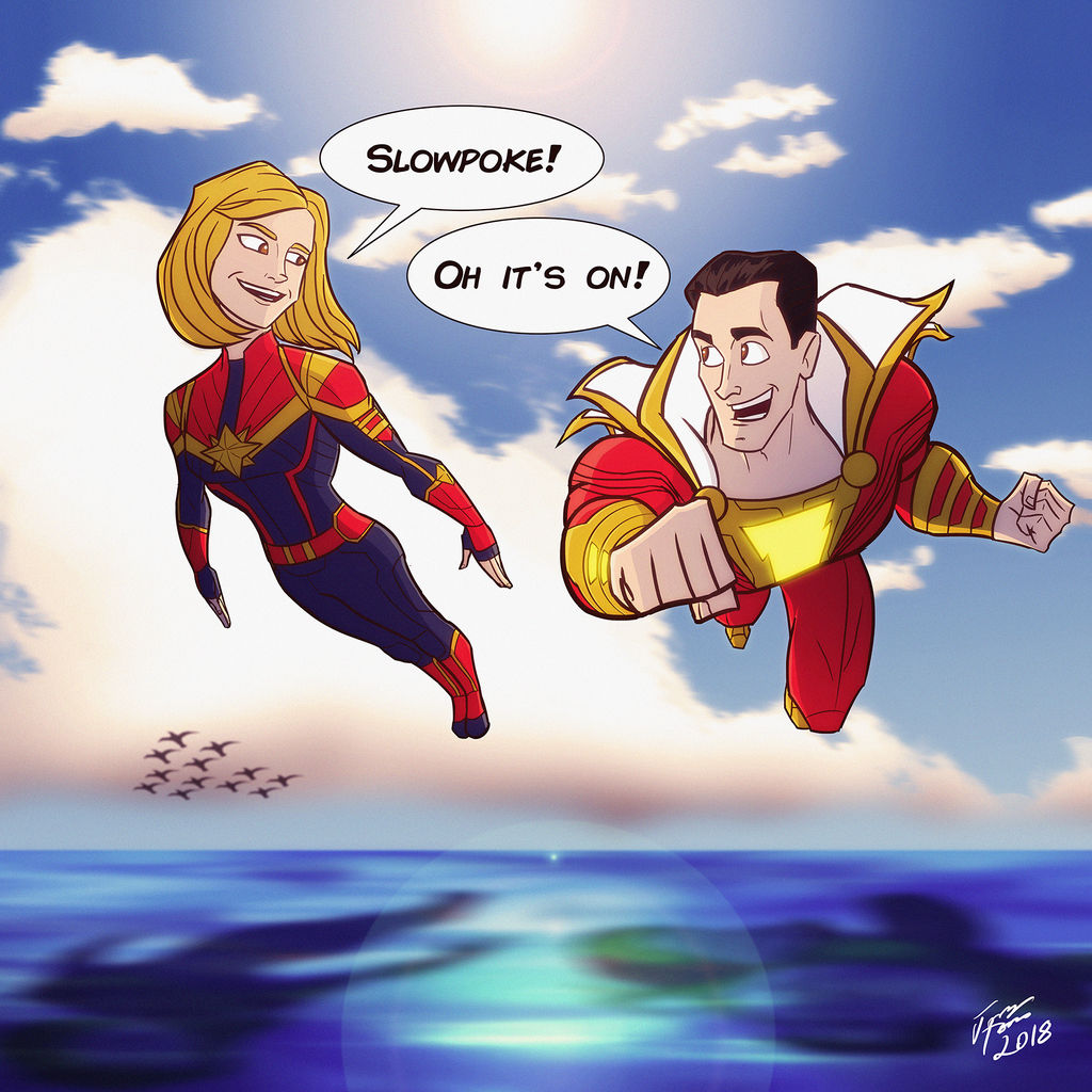The Two Captain Marvels by jonathanserrot on DeviantArt