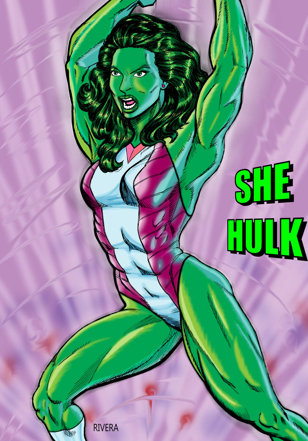 She Hulk arms up