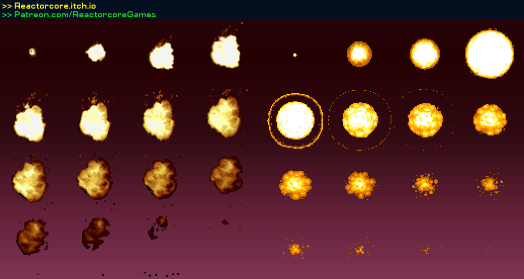 Explosion Sprite Animations Pack 256x by Reactorcore3 on DeviantArt