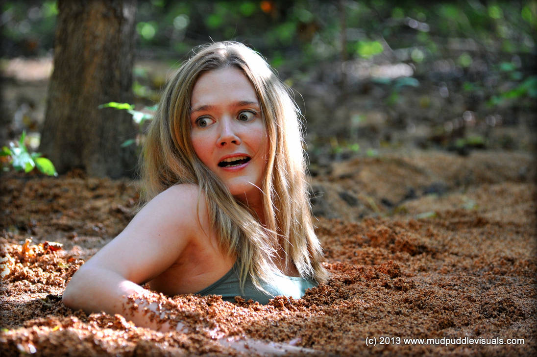 Girl in quicksand. Krystal Quicksand.