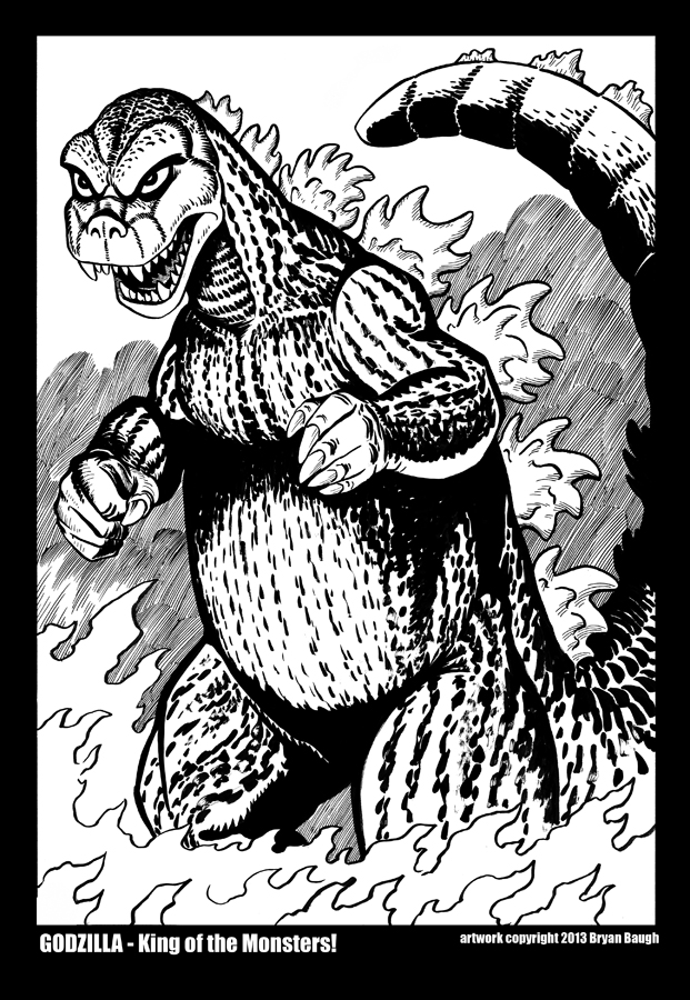 Godzilla in Black and White