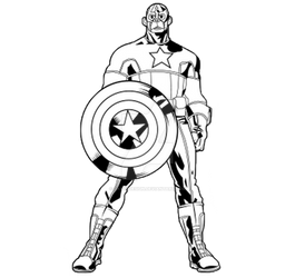 Outline Captain America Monkey