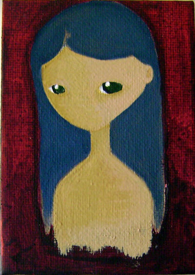 Girl on canvas. 01.