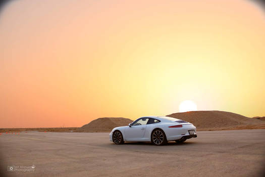Porsche and the Sunset