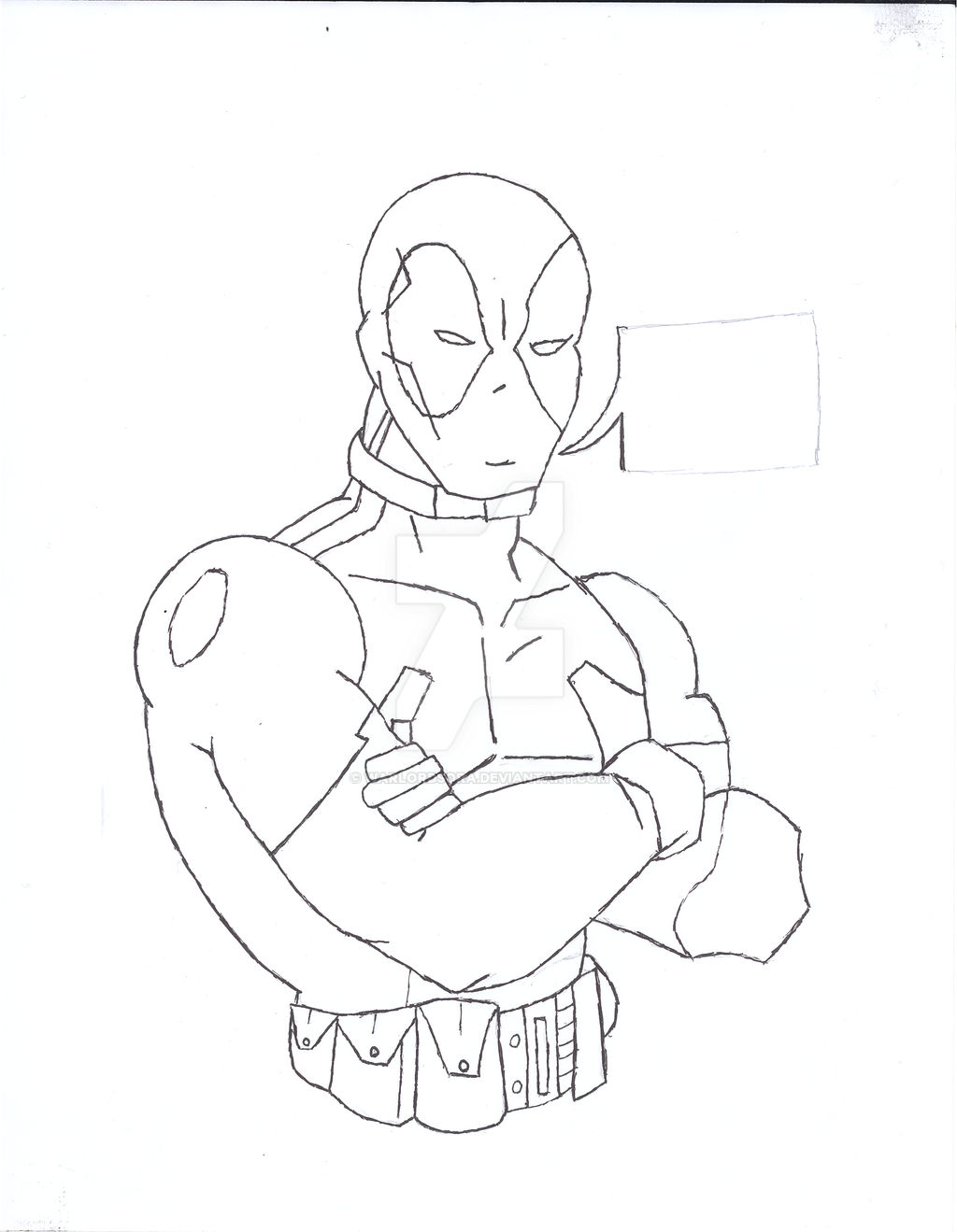 Deadpool (lineart) by warlordsora on DeviantArt