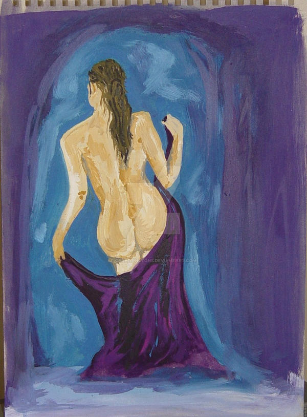 Draped Nude- first oil paint-