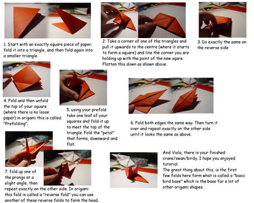 Crane Bird Origami TUTORIAL